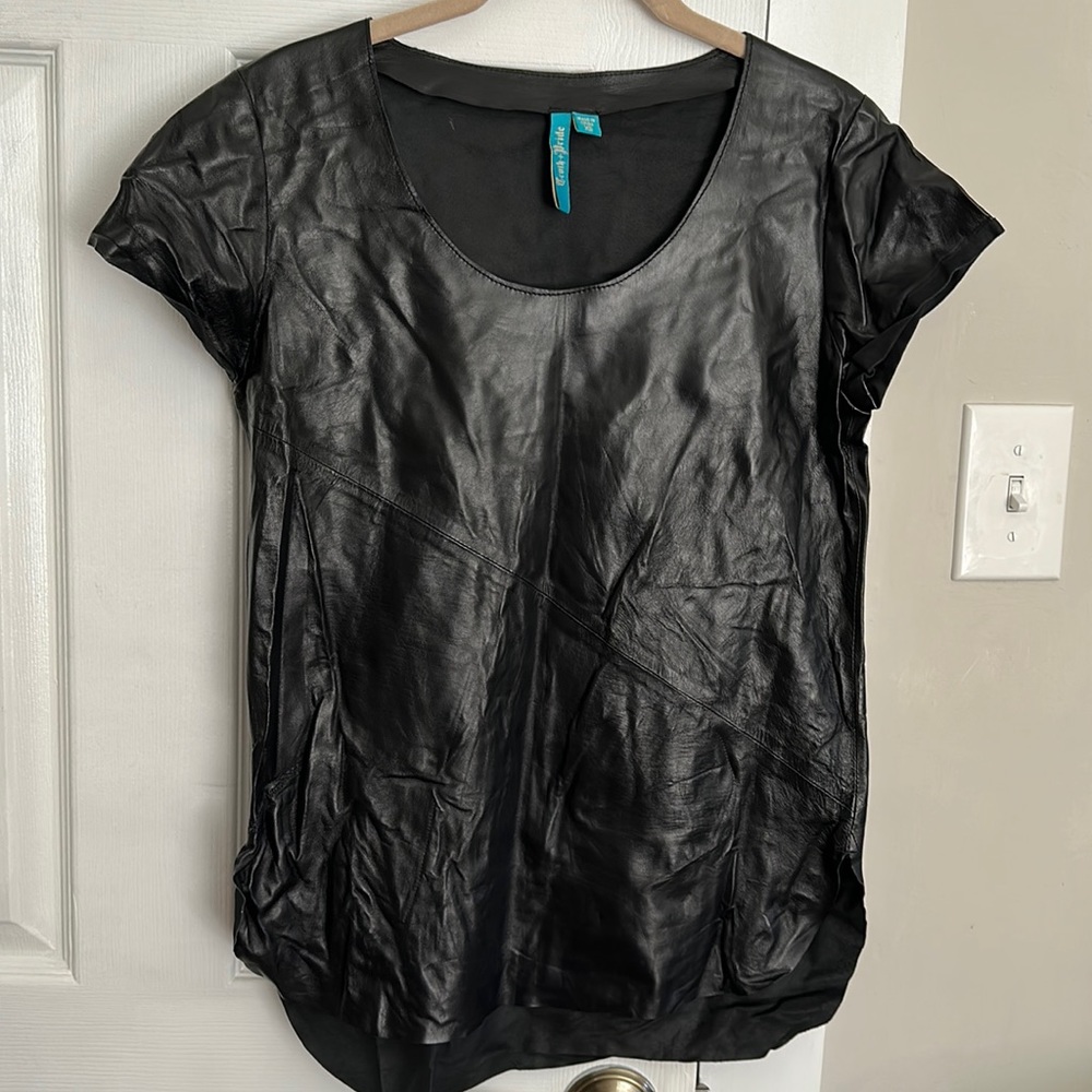 Leather tee